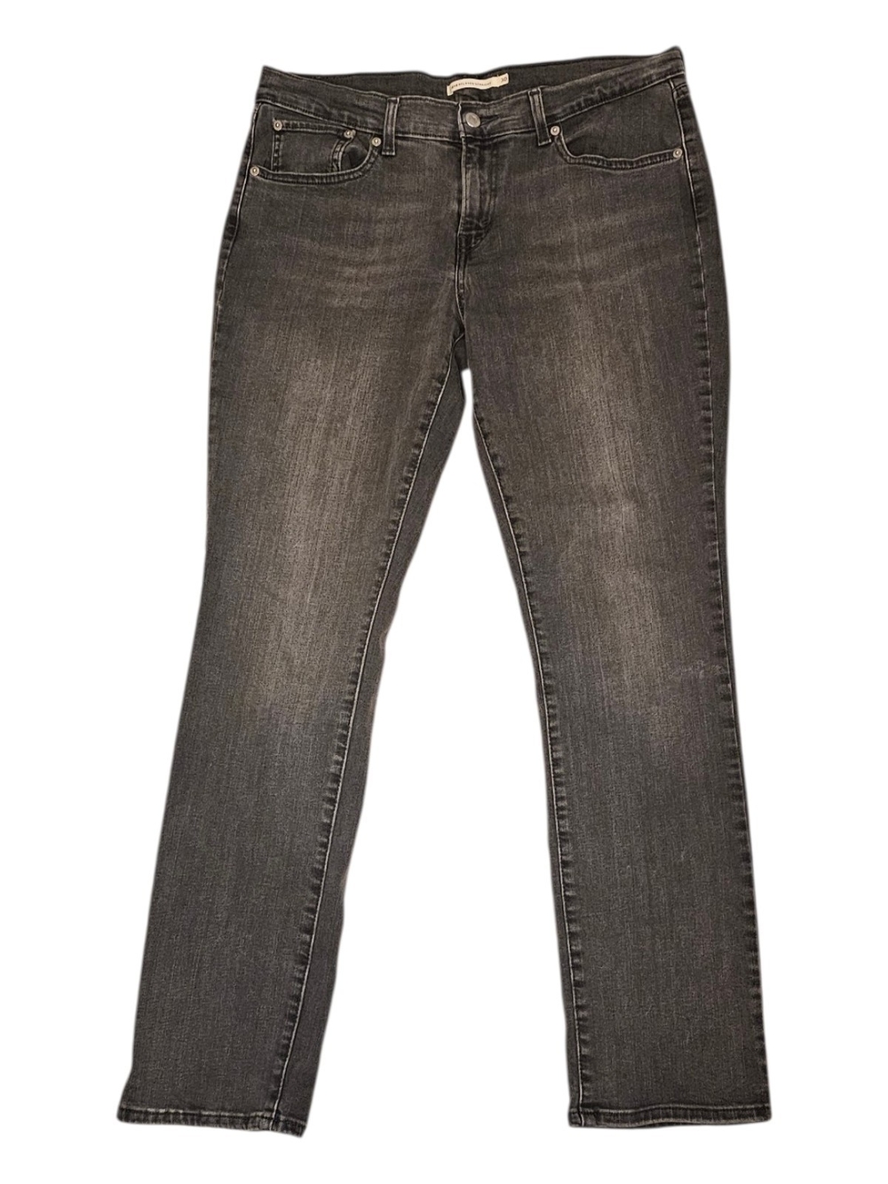 Levi's 414 Relaxed Straight Black Wash Jeans Women's Size 30